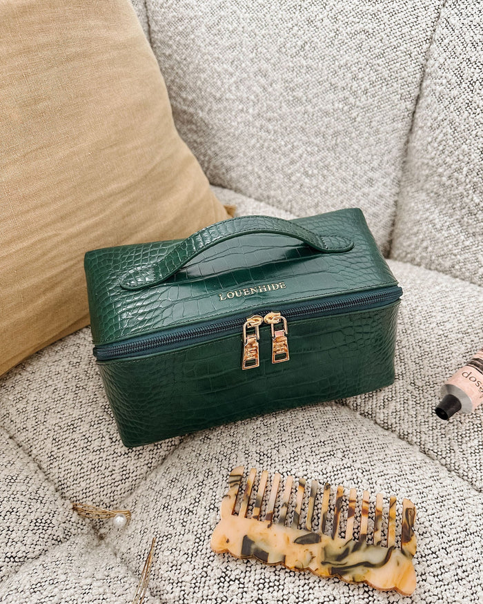 LOUENHIDE_MARY COSMETIC CASE FOREST GREEN _ MARY COSMETIC CASE FOREST GREEN _ Ebony Boutique NZ