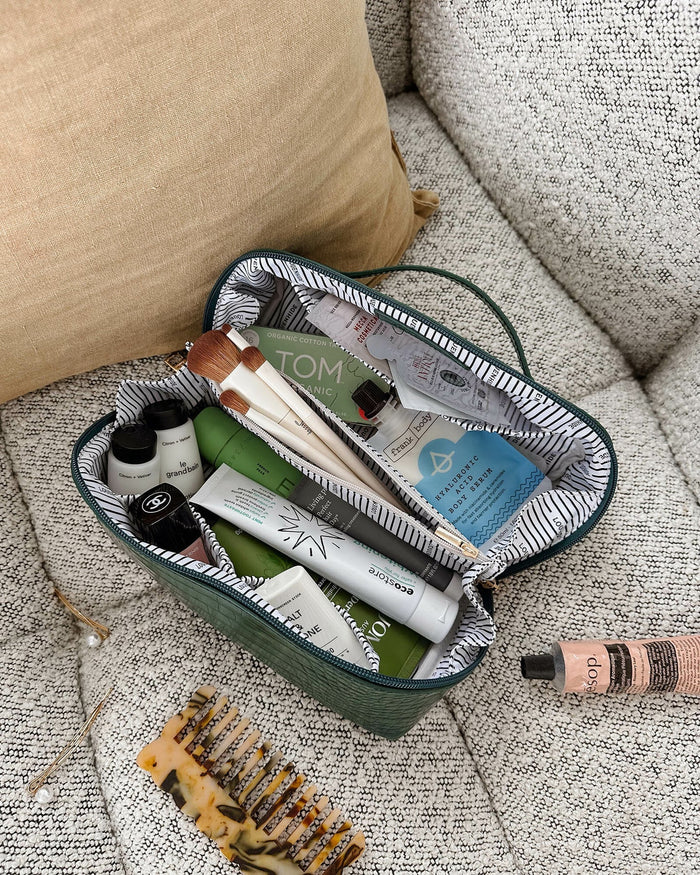 LOUENHIDE_MARY COSMETIC CASE FOREST GREEN _ MARY COSMETIC CASE FOREST GREEN _ Ebony Boutique NZ