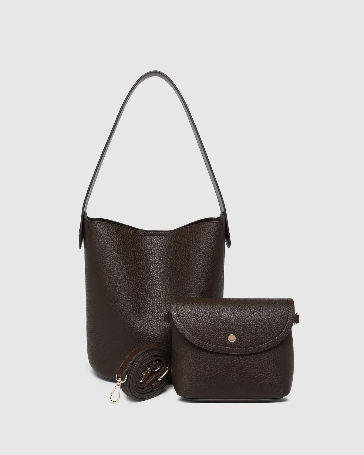 LOUENHIDE_MIRANDA BUCKET BAG CHOCOLATE _ MIRANDA BUCKET BAG CHOCOLATE _ Ebony Boutique NZ