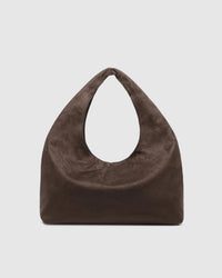 LOUENHIDE_MONACO SHOULDER BAG SUEDETTE CHOCOLATE _ MONACO SHOULDER BAG SUEDETTE CHOCOLATE _ Ebony Boutique NZ