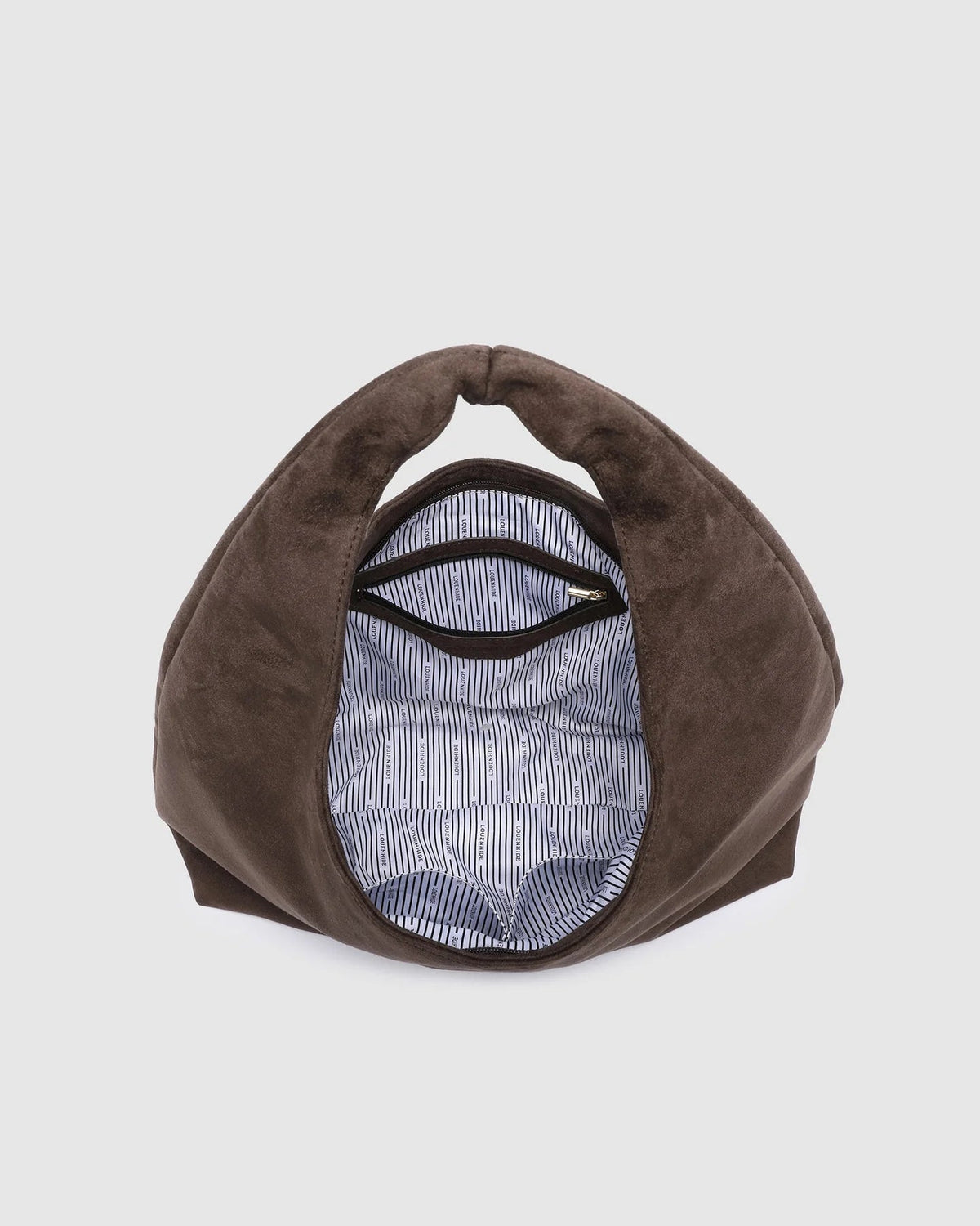 LOUENHIDE_MONACO SHOULDER BAG SUEDETTE CHOCOLATE _ MONACO SHOULDER BAG SUEDETTE CHOCOLATE _ Ebony Boutique NZ