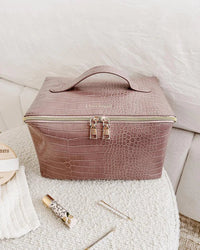 LOUENHIDE_ORION COSMETIC CASE CROC SPICE _ ORION COSMETIC CASE CROC SPICE _ Ebony Boutique NZ