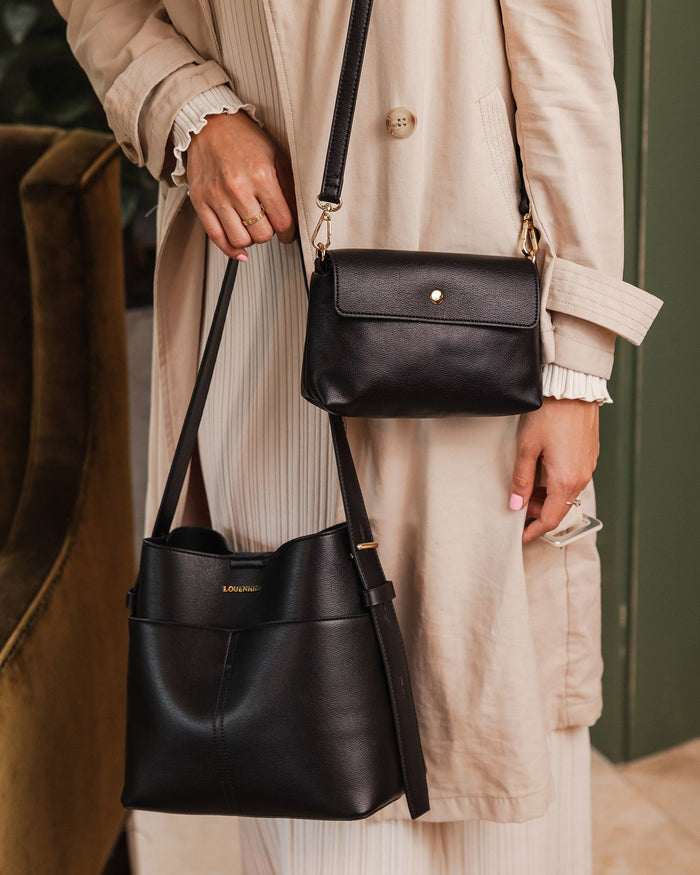 LOUENHIDE_SAMANTHA HANDBAG BLACK _ SAMANTHA HANDBAG BLACK _ Ebony Boutique NZ