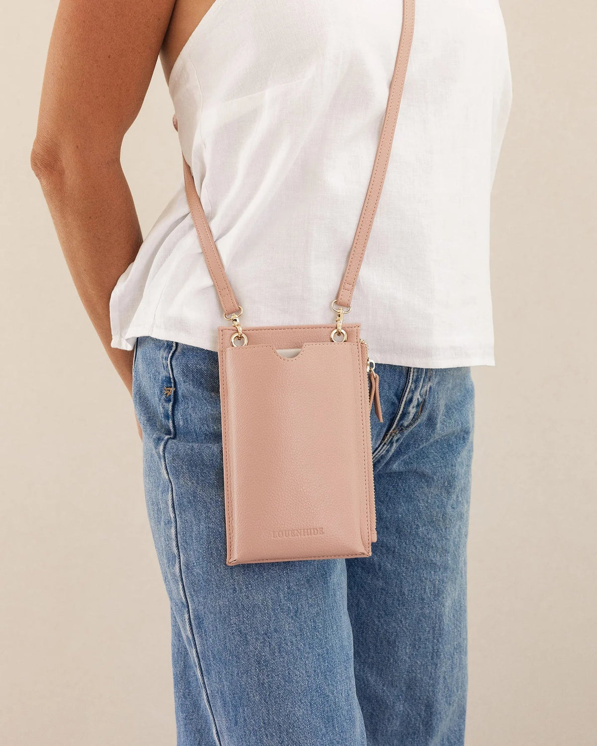 LOUENHIDE_SUKI PHONE BAG DUSTY PINK _ SUKI PHONE BAG DUSTY PINK _ Ebony Boutique NZ