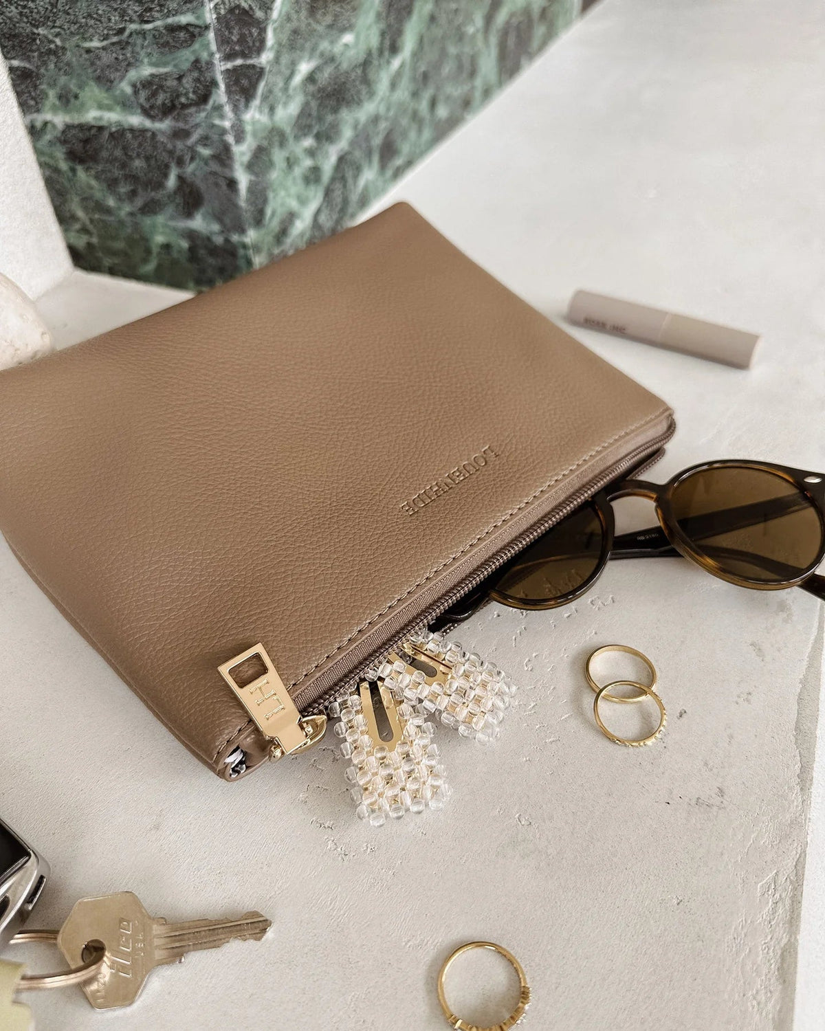 LOUENHIDE_THE EVERYDAY POUCH MOCHA _ THE EVERYDAY POUCH MOCHA _ Ebony Boutique NZ