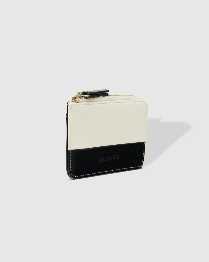 LOUENHIDE_TILLY CARDHOLDER BLACK/VANILLA _ TILLY CARDHOLDER BLACK/VANILLA _ Ebony Boutique NZ