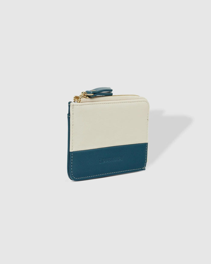 LOUENHIDE_TILLY CARDHOLDER STEEL BLUE/ VANILLA _ TILLY CARDHOLDER STEEL BLUE/ VANILLA _ Ebony Boutique NZ