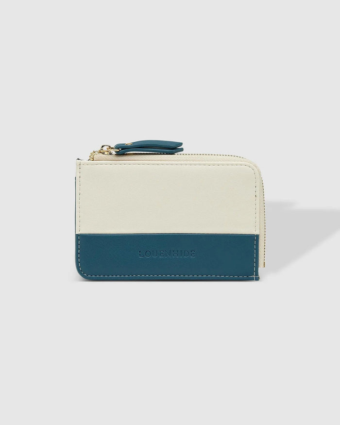 LOUENHIDE_TILLY CARDHOLDER STEEL BLUE/ VANILLA _ TILLY CARDHOLDER STEEL BLUE/ VANILLA _ Ebony Boutique NZ