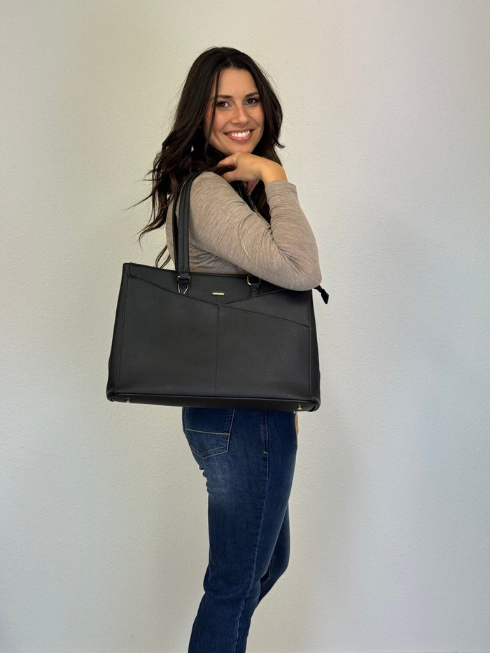 LOVEVOOK_ADDISON LAPTOP BAG BLACK _ ADDISON LAPTOP BAG BLACK _ Ebony Boutique NZ