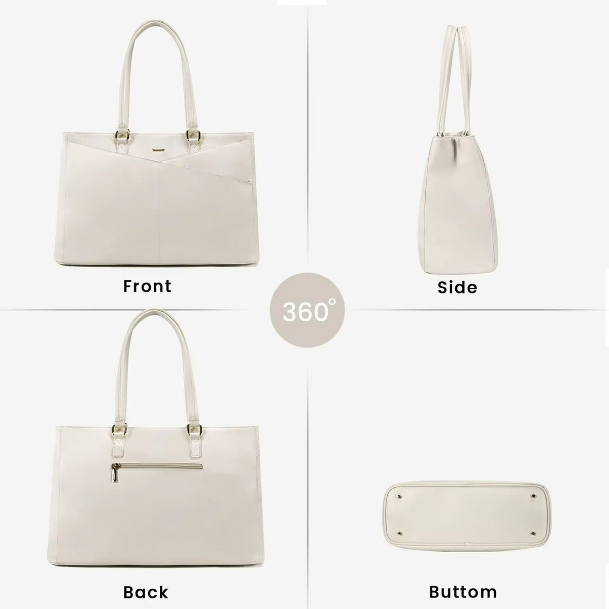 LOVEVOOK_ADDISON LAPTOP BAG LIGHT GREY _ ADDISON LAPTOP BAG LIGHT GREY _ Ebony Boutique NZ