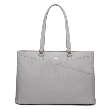 LOVEVOOK_ADDISON LAPTOP BAG LIGHT GREY _ ADDISON LAPTOP BAG LIGHT GREY _ Ebony Boutique NZ