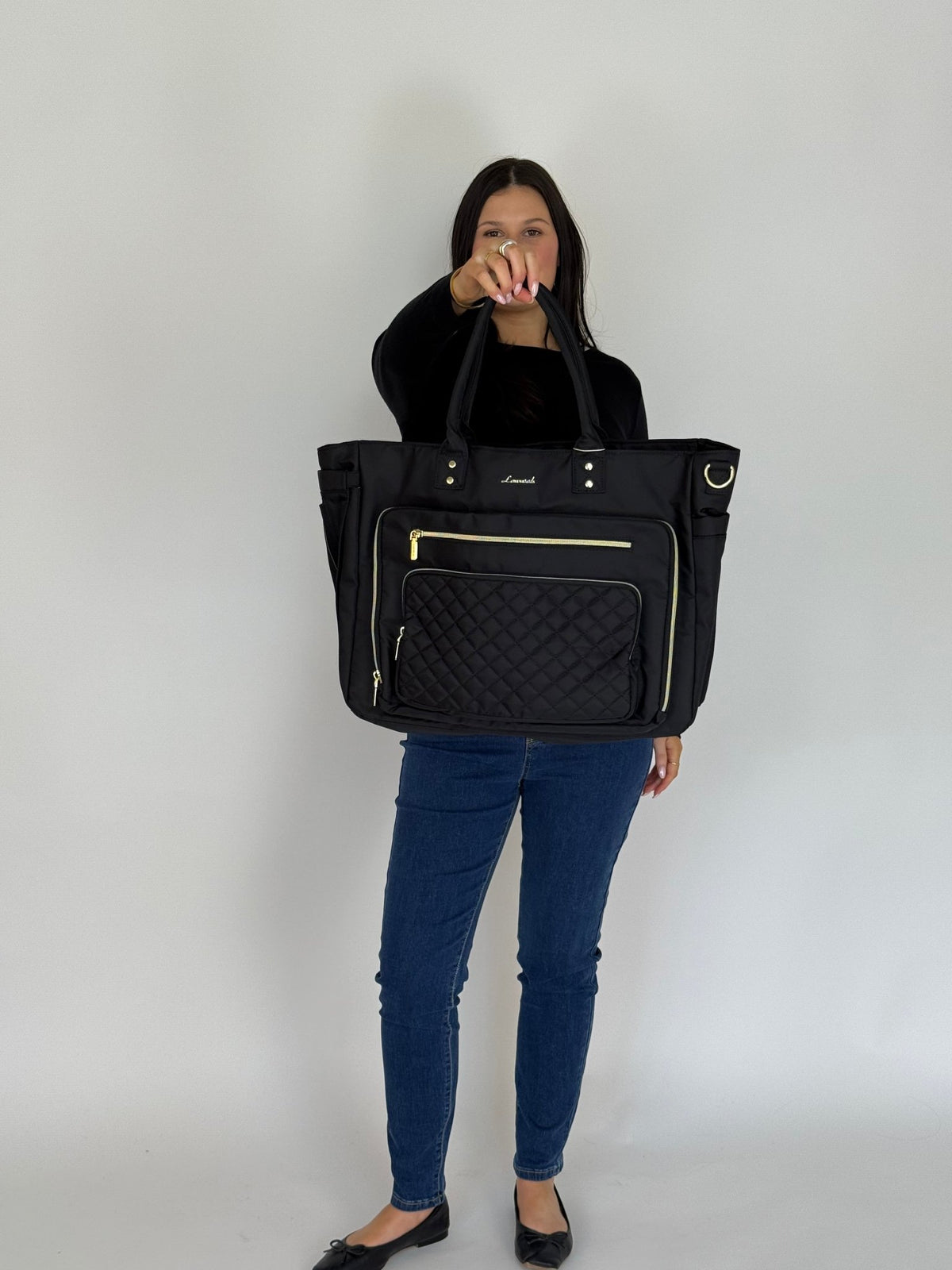 LOVEVOOK_AMY LAPTOP BAG BLACK _ AMY LAPTOP BAG BLACK _ Ebony Boutique NZ