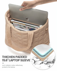 LOVEVOOK_EDEN 15.6 INCH QUILTED LAPTOP BAG BLACK _ EDEN 15.6 INCH QUILTED LAPTOP BAG BLACK _ Ebony Boutique NZ