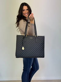 LOVEVOOK_MADDIE LAPTOP BAG QUILTED BLACK _ MADDIE LAPTOP BAG QUILTED BLACK _ Ebony Boutique NZ