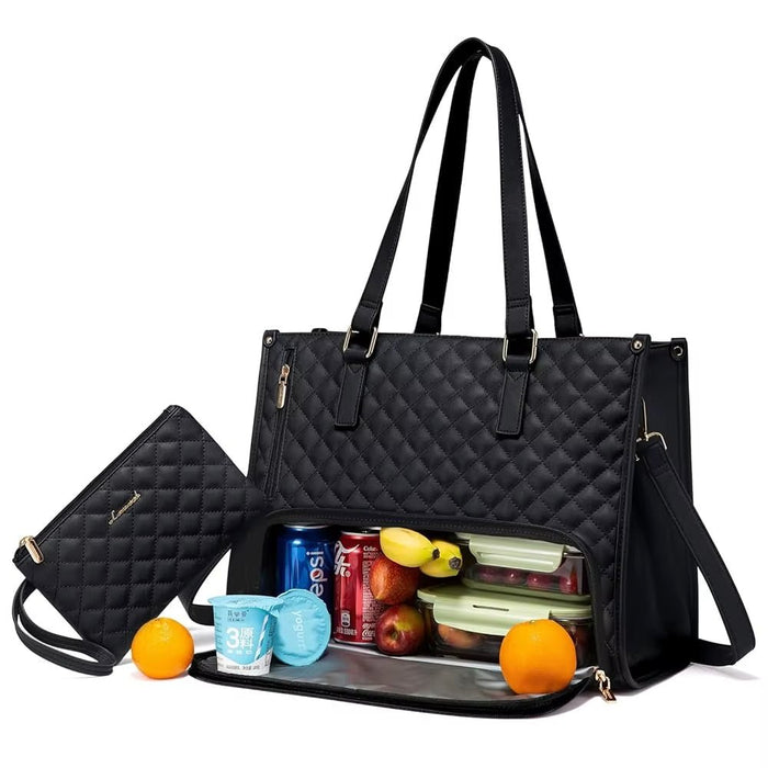 LOVEVOOK_MADDIE LAPTOP BAG QUILTED BLACK _ MADDIE LAPTOP BAG QUILTED BLACK _ Ebony Boutique NZ