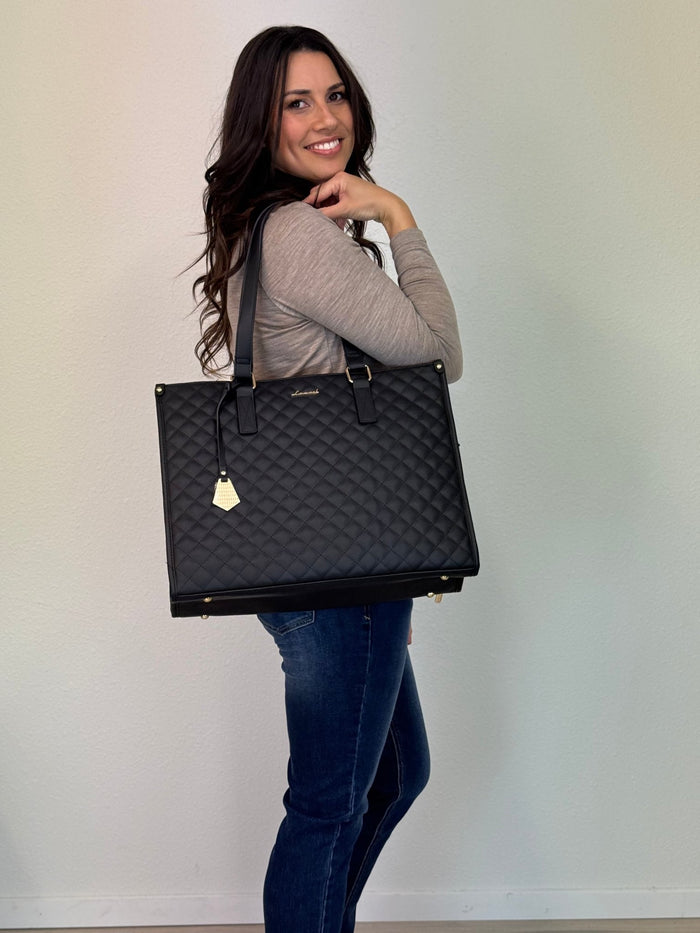 LOVEVOOK_MADDIE LAPTOP BAG QUILTED BLACK _ MADDIE LAPTOP BAG QUILTED BLACK _ Ebony Boutique NZ