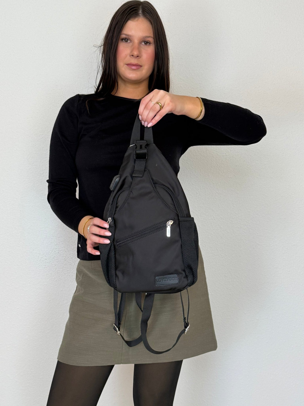 LOVEVOOK_MIAMI SLING BAG BLACK _ MIAMI SLING BAG BLACK _ Ebony Boutique NZ