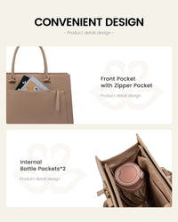 LOVEVOOK_REBECCA LAPTOP BAG LATTE _ REBECCA LAPTOP BAG LATTE _ Ebony Boutique NZ