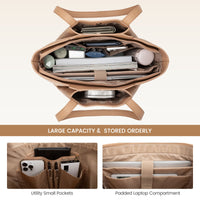 LOVEVOOK_SOPHIA LAPTOP BAG CAMEL _ SOPHIA LAPTOP BAG CAMEL _ Ebony Boutique NZ