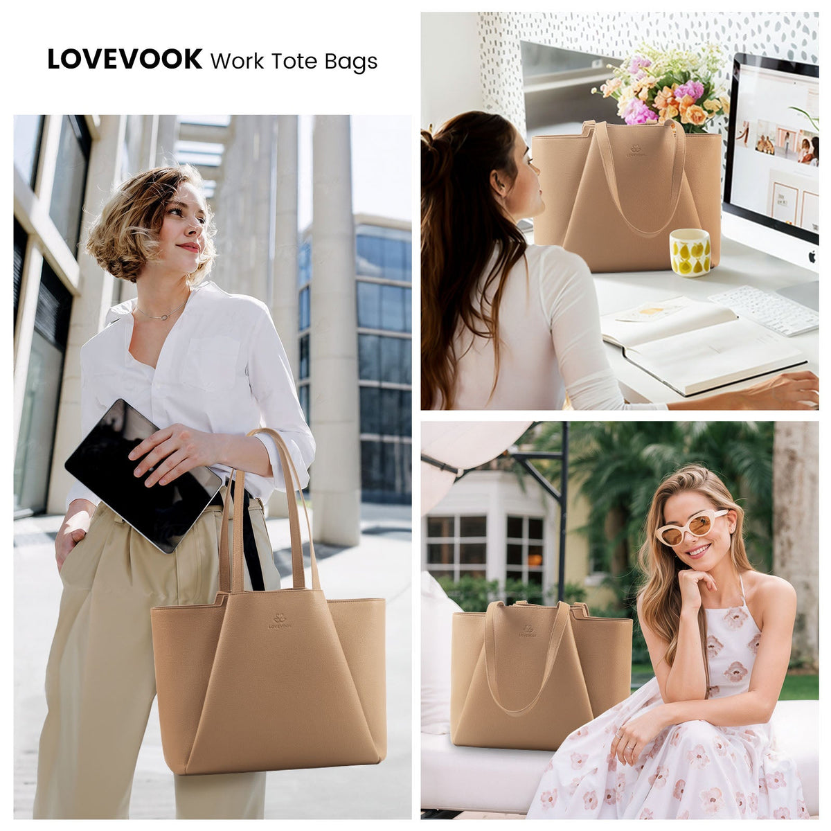 LOVEVOOK_SOPHIA LAPTOP BAG CAMEL _ SOPHIA LAPTOP BAG CAMEL _ Ebony Boutique NZ