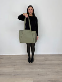LOVEVOOK_SOPHIA LAPTOP BAG KHAKI _ SOPHIA LAPTOP BAG KHAKI _ Ebony Boutique NZ