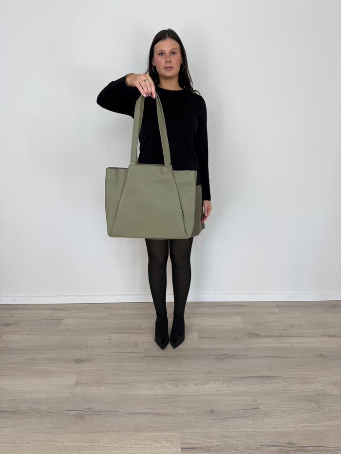 LOVEVOOK_SOPHIA LAPTOP BAG KHAKI _ SOPHIA LAPTOP BAG KHAKI _ Ebony Boutique NZ
