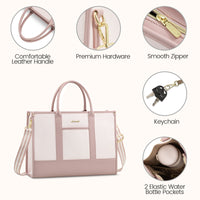 LOVEVOOK_VANESSA LAPTOP BAG TWO TONE LINEN/BLACK _ VANESSA LAPTOP BAG TWO TONE LINEN/BLACK _ Ebony Boutique NZ