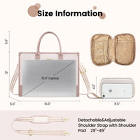 LOVEVOOK_VANESSA LAPTOP BAG TWO TONE LINEN/BLACK _ VANESSA LAPTOP BAG TWO TONE LINEN/BLACK _ Ebony Boutique NZ