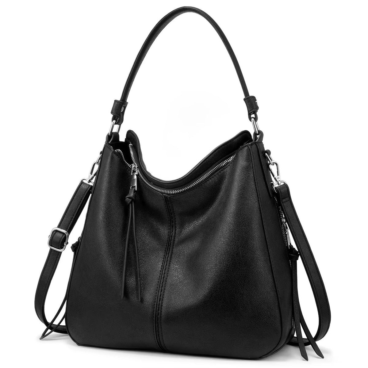 REALER_RIDER BOHO SHOULDER BAG BLACK _ RIDER BOHO SHOULDER BAG BLACK _ Ebony Boutique NZ