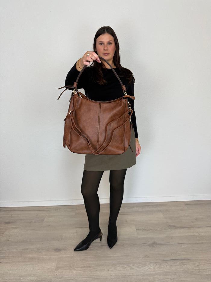REALER_RIDER BOHO SHOULDER BAG DARK TAN _ RIDER BOHO SHOULDER BAG DARK TAN _ Ebony Boutique NZ