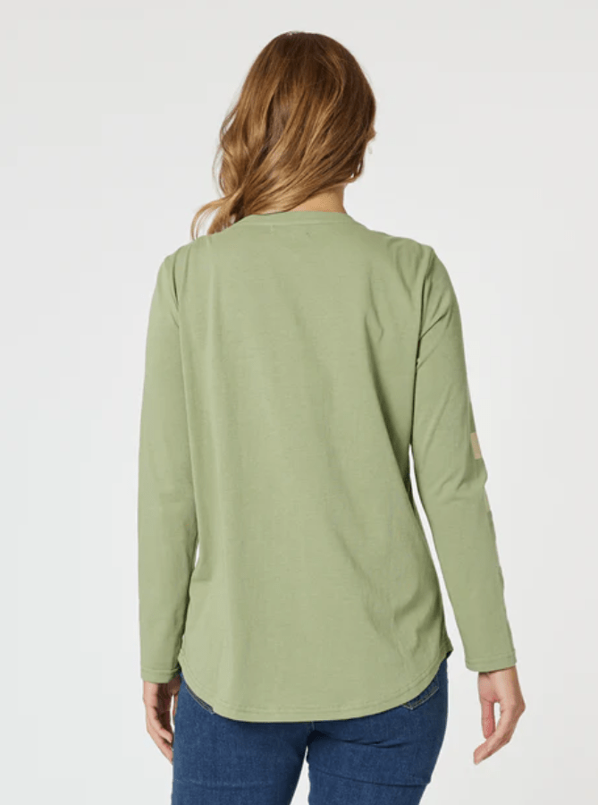 THREADZ_BE SQUARE TEE KHAKI _ BE SQUARE TEE KHAKI _ Ebony Boutique NZ