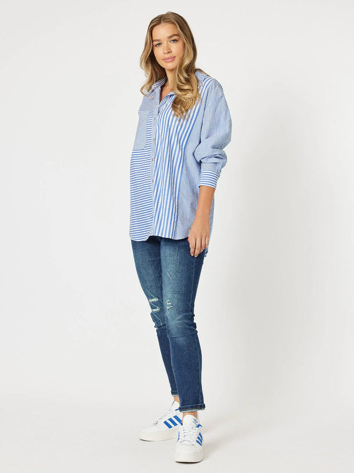 THREADZ_HAMPTON STRIPE SHIRT _ HAMPTON STRIPE SHIRT _ Ebony Boutique NZ
