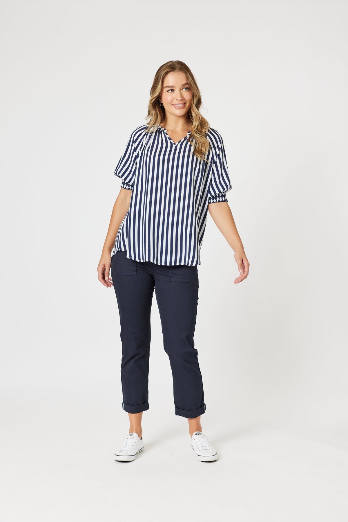 THREADZ_HARLEQUIN STRIPE TOP _ HARLEQUIN STRIPE TOP _ Ebony Boutique NZ