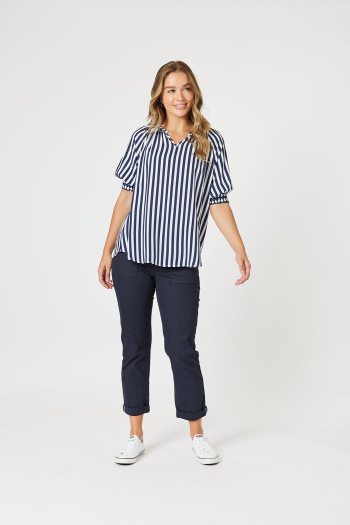 THREADZ_HARLEQUIN STRIPE TOP _ HARLEQUIN STRIPE TOP _ Ebony Boutique NZ