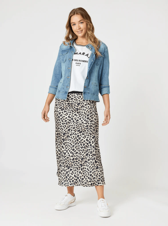 THREADZ_LE MARAIS SKIRT ANIMAL _ LE MARAIS SKIRT ANIMAL _ Ebony Boutique NZ