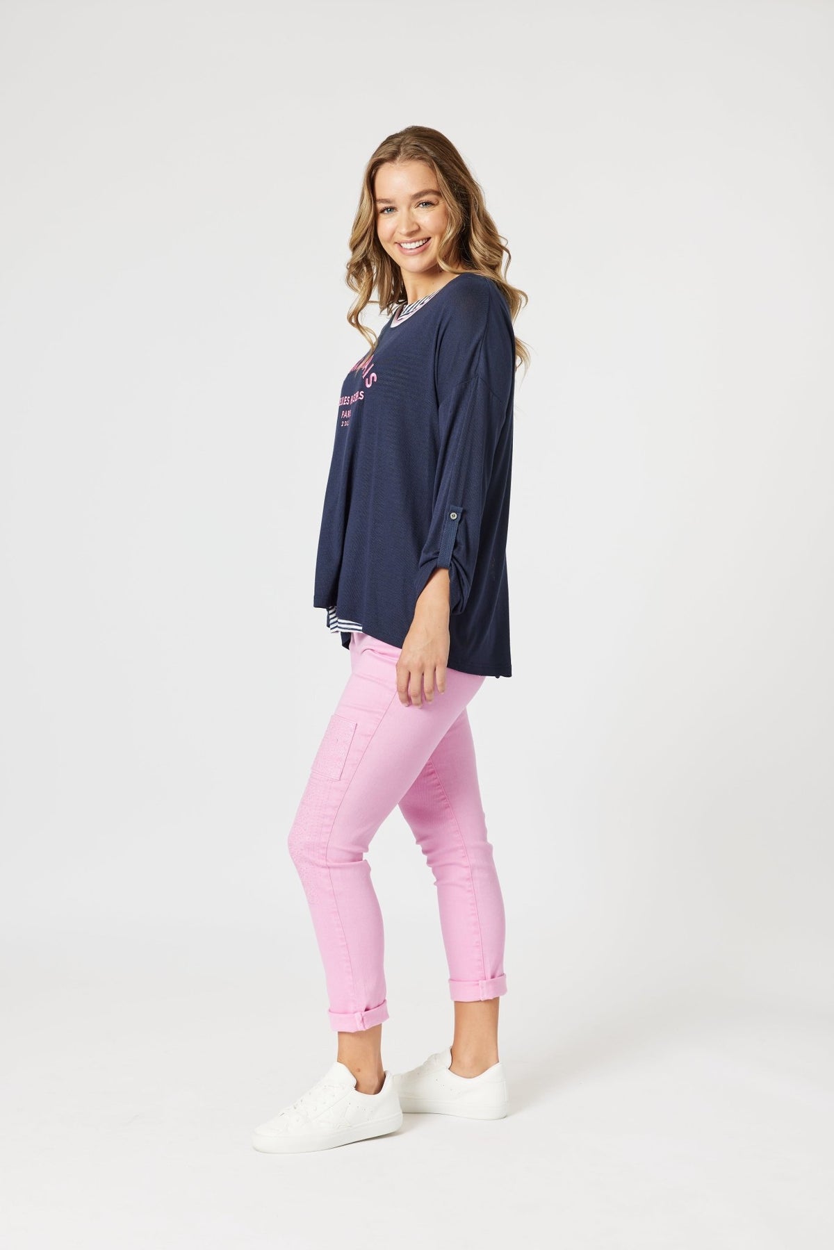 THREADZ_LINO LE MARAIS 2IN1 NAVY/PINK _ LINO LE MARAIS 2IN1 NAVY/PINK _ Ebony Boutique NZ