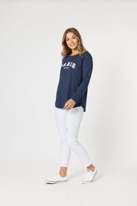 THREADZ_PARIS TEE NAVY _ PARIS TEE NAVY _ Ebony Boutique NZ