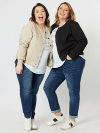 THREADZ_PULL ON RIPPED JEAN DARK DENIM _ PULL ON RIPPED JEAN DARK DENIM _ Ebony Boutique NZ