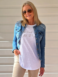 THREADZ_ROSE ALL DAY LONG SLEEVE T-SHIRT _ ROSE ALL DAY LONG SLEEVE T-SHIRT _ Ebony Boutique NZ