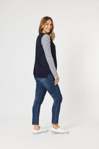THREADZ_VICKY VEST NAVY _ VICKY VEST NAVY _ Ebony Boutique NZ