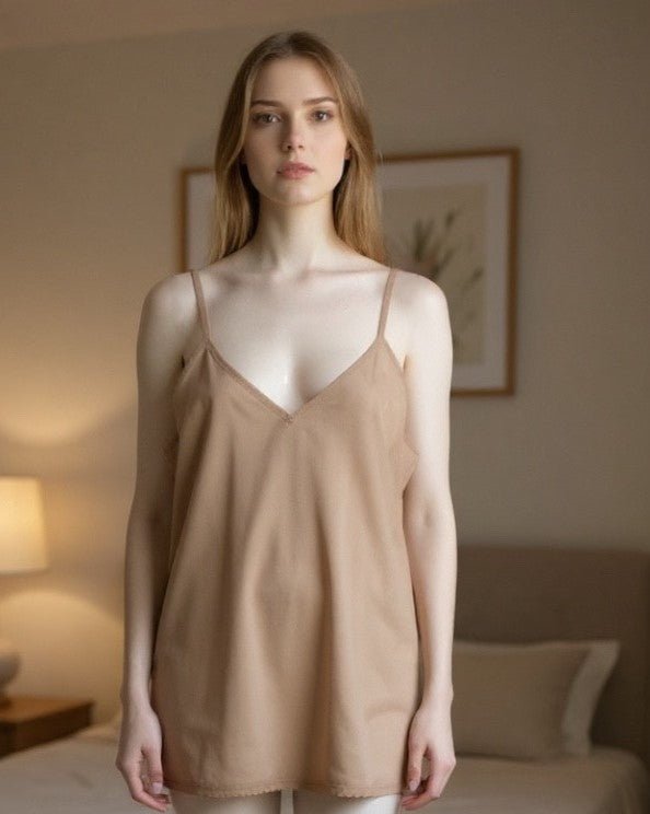 VINES AND SPRINGS_PLAIN COTTON CAMI NATURAL _ PLAIN COTTON CAMI NATURAL _ Ebony Boutique NZ