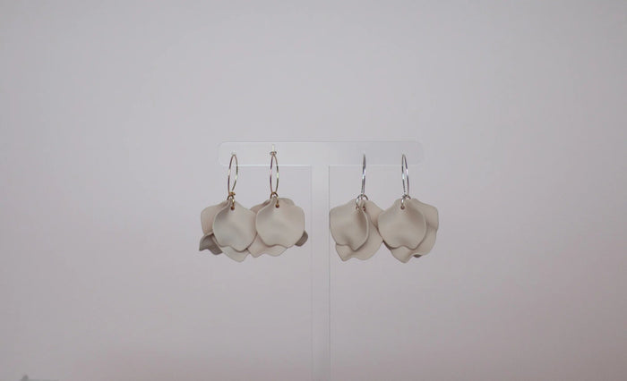WILLOW COLLECTIVE_PEONY EARRINGS GOLD NUDE _ PEONY EARRINGS GOLD NUDE _ Ebony Boutique NZ