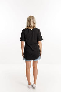 HOME-LEE_LONG TEE BLACK _ _ Ebony Boutique NZ