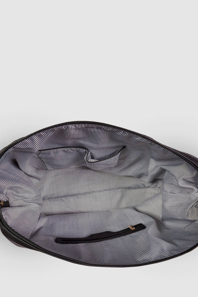 LOUENHIDE_ALEXIS WEEKENDER TRAVEL BAG BLACK STRIPE STRAP _ _ Ebony Boutique NZ