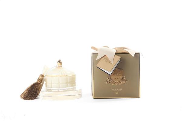 COTE NOIRE_ART DECO CANDLE SMALL WITH TASSEL BLONDE VANILLA CREAM _ _ Ebony Boutique NZ