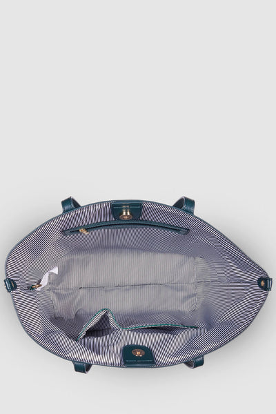 LOUENHIDE_BEAUMONT TOTE BAG RECYCLED CROC GREEN _ _ Ebony Boutique NZ