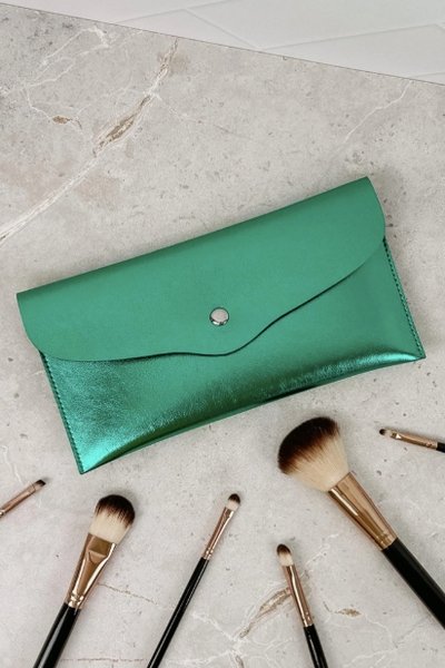 LOUENHIDE_BELLA DISCO GREEN COSMETIC BRUSH SET _ _ Ebony Boutique NZ