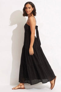 SEAFOLLY_BRODERIE ANGLAISE TIERED MAXI DRESS _ _ Ebony Boutique NZ