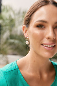 ADORNE_BUTTON TOP PEARL DROP EARRINGS _ _ Ebony Boutique NZ