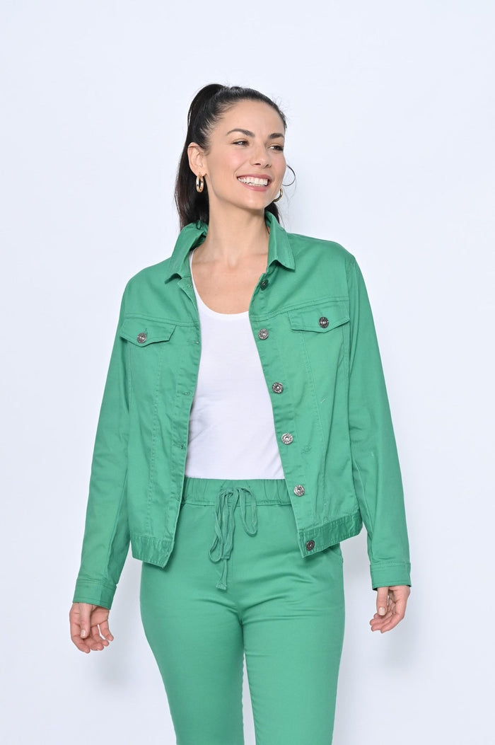 CALI & CO_STRETCH COTTON DENIM JACKET _ STRETCH COTTON DENIM JACKET _ Ebony Boutique NZ